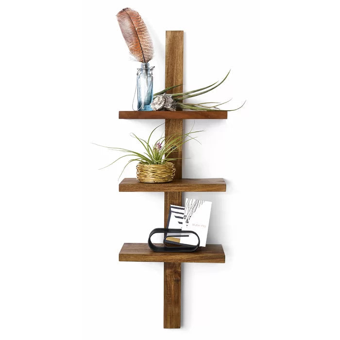 Solid Sheesham Wood Wall Shelf - Furnishiaa -  -